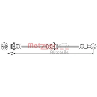 Billede af METZGER 4110462 Bremseslange 636 NISSAN: Primera Hatchback, Stationcar, Sedan