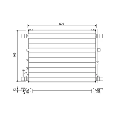 Billede af VALEO 822724 Kondensator uden tørrer Aluminium 469