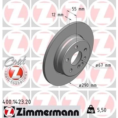 Billede af Bremseskive ZIMMERMANN 400.1423.20
