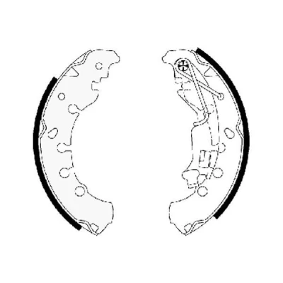 Billede af TEXTAR 91065300 Bremsebakker 203,2 38 med håndbremsegreb FIAT: Grande Punto Hatchback, Evo Panda II Hatchback