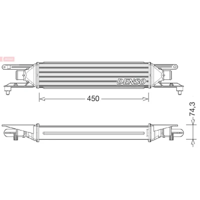 Billede af DENSO DIT01007 Intercooler FIAT: Punto III Hatchback