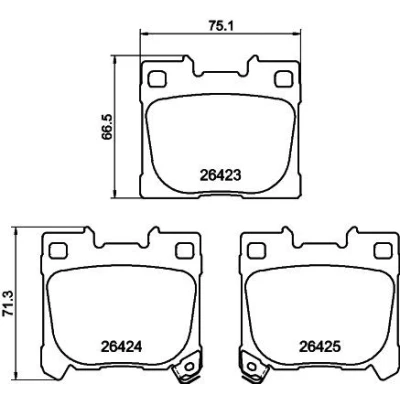 Billede af HELLA 8DB 355 041 081 Bremseklodser med akustisk advarsel for slid