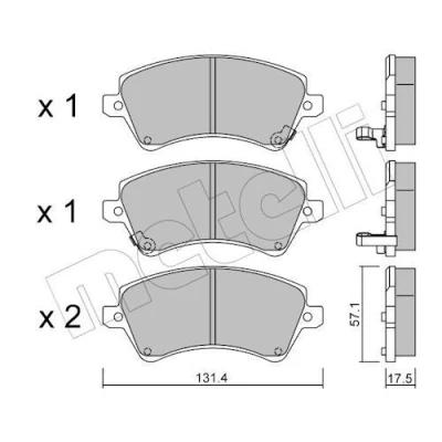 Billede af Bremseklodser METELLI 22 0446 0