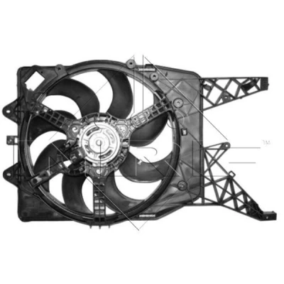Billede af NRF 47689 Køleventilator 405 12 440 med kølerventilatorramme (karm) OPEL: Corsa D Hatchback