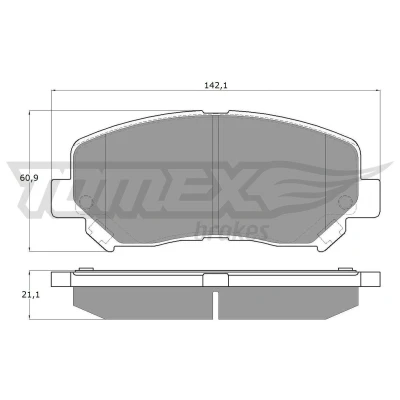 Billede af TOMEX brakes TX 17 251 Bremseklodser foraksel med akustisk advarsel for slid tilbehør JEEP: Cherokee V