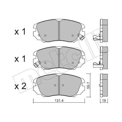 Billede af Bremseklodser METELLI 22 0841 0