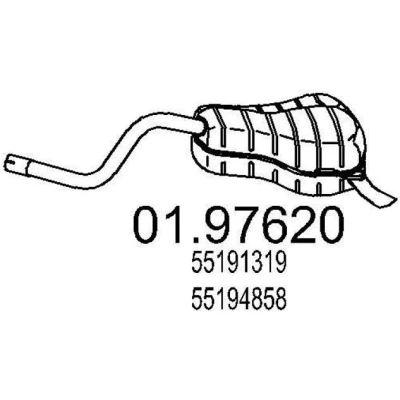 Billede af MTS 01.97620 Lydpotte 1830 FIAT: Punto II Hatchback