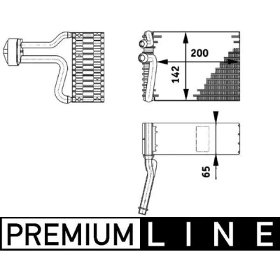 Billede af MAHLE ORIGINAL AE 66 000P Fordamper bag uden ekspansionsventil