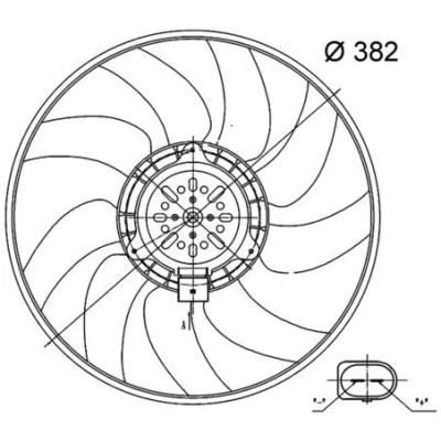 Billede af MAHLE ORIGINAL CFF 32 000S Køleventilator 382 12 elektrisk