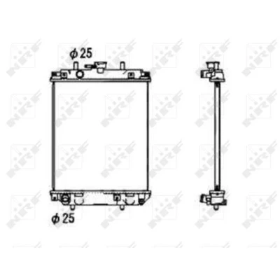 Billede af NRF 53674 Radiator Aluminium 375 318 16 Loddet køleripper