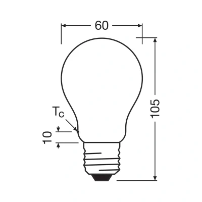 Billede af OSRAM LED pære E27 7,2W mat 2.700K 1521lm 2stk