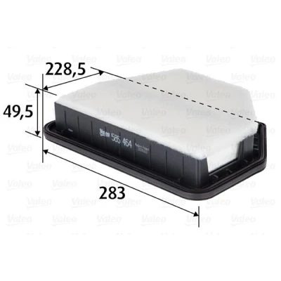 Billede af VALEO 585464 Luftfilter 50 229 283 Filterindsats CHEVROLET: Captiva, OPEL: Antara