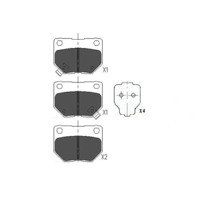 Billede af KAVO PARTS KBP 6545 Bremseklodser med akustisk advarsel for slid NISSAN: Skyline Coupe, 300ZX SUBARU: Impreza II Stationcar, Sedan