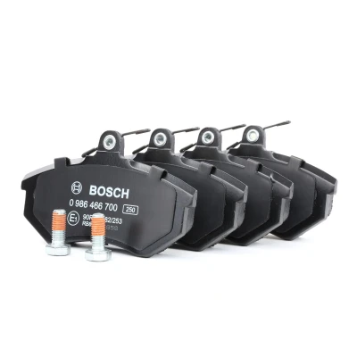 Billede af BOSCH 0 986 466 700 Bremseklodser Low Metallic med anti knirke plade, skruer tilbehør AUDI: A4 B5 Sedan, Avant, Cabriolet B4