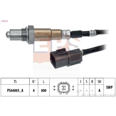 Billede af EPS 1.998.258 Lambdasonde Made in Italy OE Equivalent opvarmet, pladesonde, Gevind, forsmurt HYUNDAI: i10 I, Getz, KIA: Picanto I