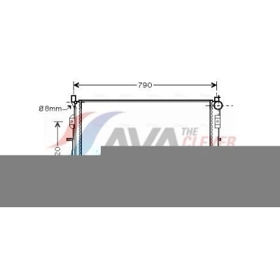 Billede af PRASCO CR2092 Radiator Aluminium 736 378 26 Loddet køleripper