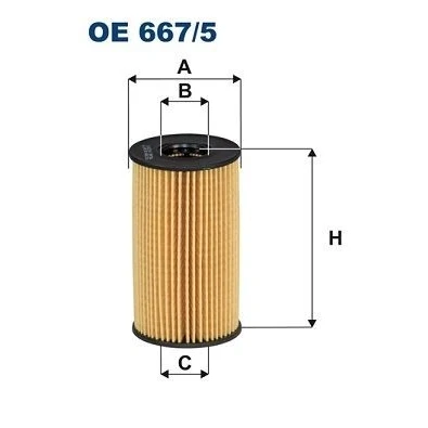 Billede af FILTRON OE 667/5 Oliefilter Filterindsats LAND ROVER: Range Rover Evoque, 4, Sport, JAGUAR: XF Sportbrake, F Pace, Sedan