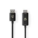 Billede af DisplayPort adapter Han HDMI Stik 8K@30Hz Nikkelplateret Lige 1.80 m Runde TPE Sort Konvolut