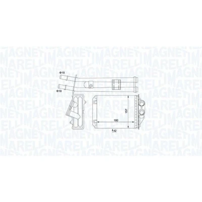Billede af MAGNETI MARELLI 350218491000 Varmeveksler FIAT: Panda II Hatchback