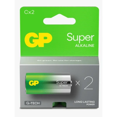 Billede af GP Super Alkaline G TECH C/LR14 Batterier 2 Pak
