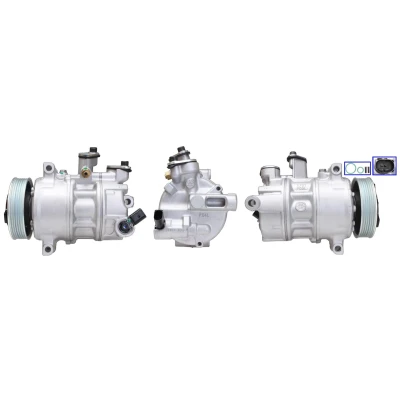 Billede af DRI 7005110000 Kompressor PAG 46 YF R 1234yf med pakninger VOLKSWAGEN: Golf 7, Touran II, Scirocco III, SEAT: Leon III ST, Ibiza 4