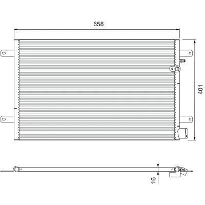 Billede af VALEO 814004 Kondensator uden tørrer Aluminium 401 R 134a AUDI: A6 C6 Avant