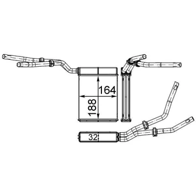 Billede af MAHLE ORIGINAL AH 199 000S Varmeveksler
