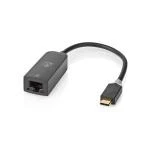Billede af USB adapter 3.2 Gen 1 Type C Han RJ45 Hun 1000 Mbps 0.20 m Runde Guldplateret PVC Anthracite Window Box med Euro lås