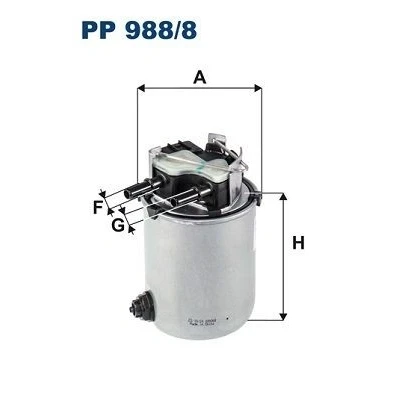 Billede af FILTRON PP 988/8 Brændstoffilter Ledningsfilter 10 NISSAN: X Trail