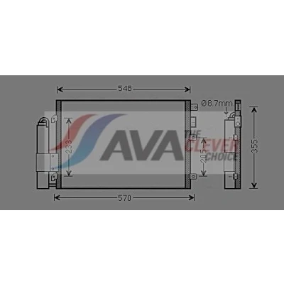 Billede af PRASCO RTA5275D Kondensator 11,7 8,5 Aluminium 528 R 134a RENAULT: CLIO 2