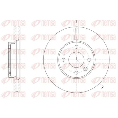 Billede af REMSA 61456.10 Bremseskiver foraksel 256, 256 24 4 ventileret CHEVROLET: Aveo Hatchback, Sedan