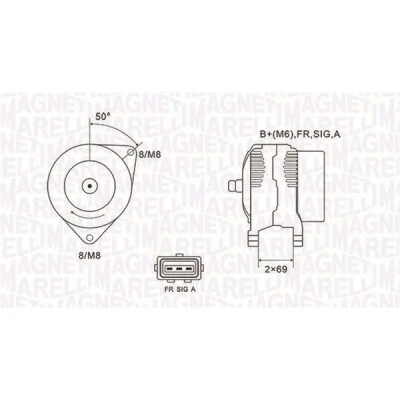 Billede af MAGNETI MARELLI 063731857010 Generator 14V 125A FORD: Focus Mk1 Stationcar, Hatchback