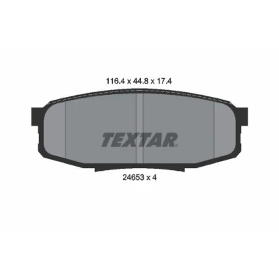 Billede af TEXTAR 2465301 Bremseklodser Ikke forberedt til slidindikator TOYOTA: Land Cruiser 200