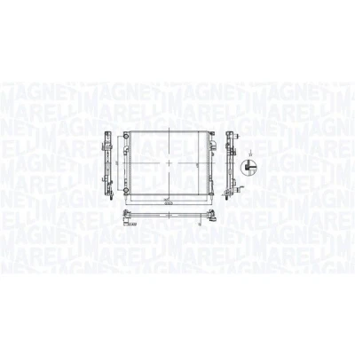 Billede af MAGNETI MARELLI 350213212900 Radiator til køretøjer med manuelt gear 560 470 23 Mekanisk fuget køleripper RENAULT: TRAFIC 2 Bus
