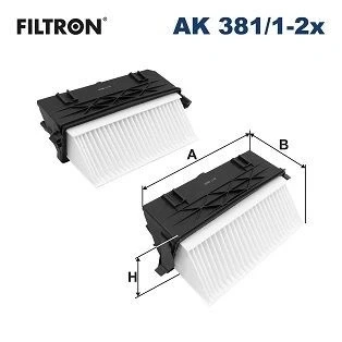 Billede af FILTRON AK 381/1 2x Luftfilter 97 193 306 Filterindsats MERCEDES BENZ: E klasse Sedan, T modell, C Sedan