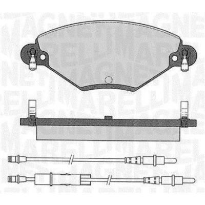 Billede af MAGNETI MARELLI 363916060181 Bremseklodser med indbygget slid advarselskontakt CITROËN: C5 III Stationcar, II Hatchback, Stationcar