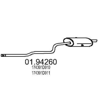 Billede af MTS 01.94260 Lydpotte 2150 TOYOTA: Corolla VIII Compact