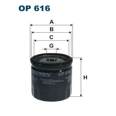 Billede af FILTRON OP 616 Oliefilter 3/4 16 UNF Påskruet filter VOLKSWAGEN: GOLF 3, Polo II Hatchback, III SKODA: FELICIA 2, 1