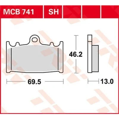 Billede af TRW Organic Allround MCB741 Bremseklodser