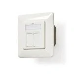 Billede af Netværksvægboks In wall 2 x RJ45 Female CAT6a Lige Guldplateret PVC Hvid Plastikpose