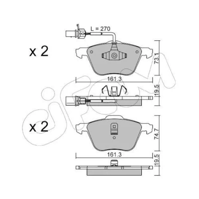 Billede af Bremseklodser CIFAM 822 551 0