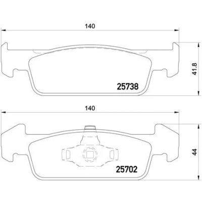 Billede af BREMBO P 68 060 Bremseklodser Ekskl. slidadvarselskontakt uden tilbehør DACIA: SANDERO 2, LOGAN MCV 2