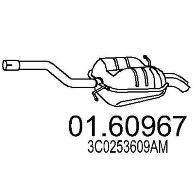 Billede af MTS 01.60967 Lydpotte 1060 VOLKSWAGEN: Passat B6 Variant