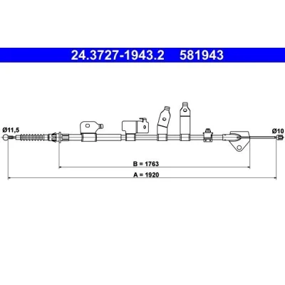 Billede af ATE 24.3727 1943.2 Håndbremsekabel 1920