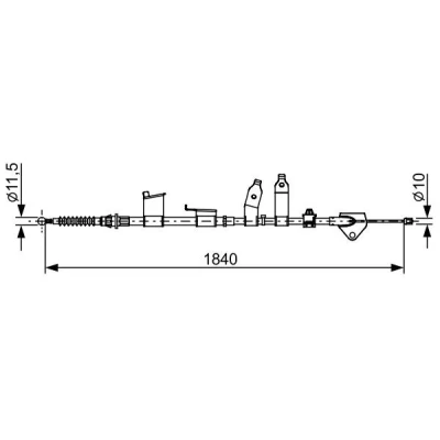 Billede af Håndbremsekabel BOSCH 1 987 482 653