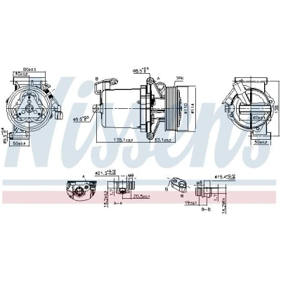Billede af NISSENS 890172 Kompressor CR 10 12 PAG 46 YF R 134a, 1234yf NISSAN: MICRA 3