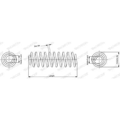 Billede af MONROE SP3459 Fjeder PEUGEOT: 307 Stationcar, SW, 3008 I