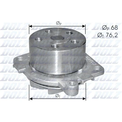 Billede af DOLZ S213 Vandpumpe med remskive 68 ALFA ROMEO: 156 Sedan, Sportwagon, 145