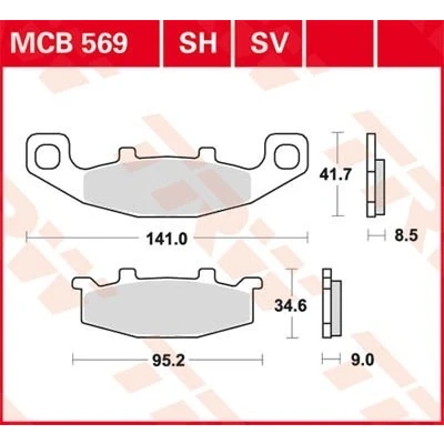 Billede af TRW Sinter Street MCB569SV Bremseklodser