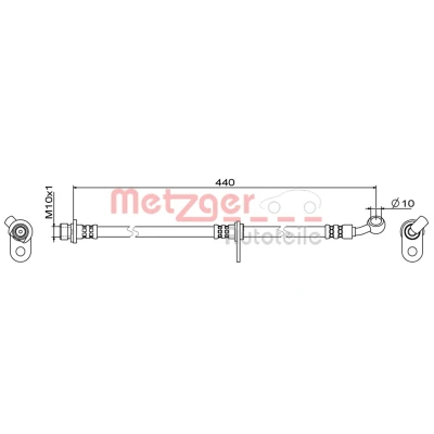 Billede af METZGER 4111846 Bremseslange højre foraksel 440